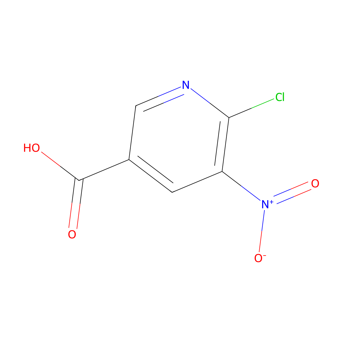 6-Chloro-5-nitropyridine-3-carboxylic acid molecular structure, CAS 7477-10-3