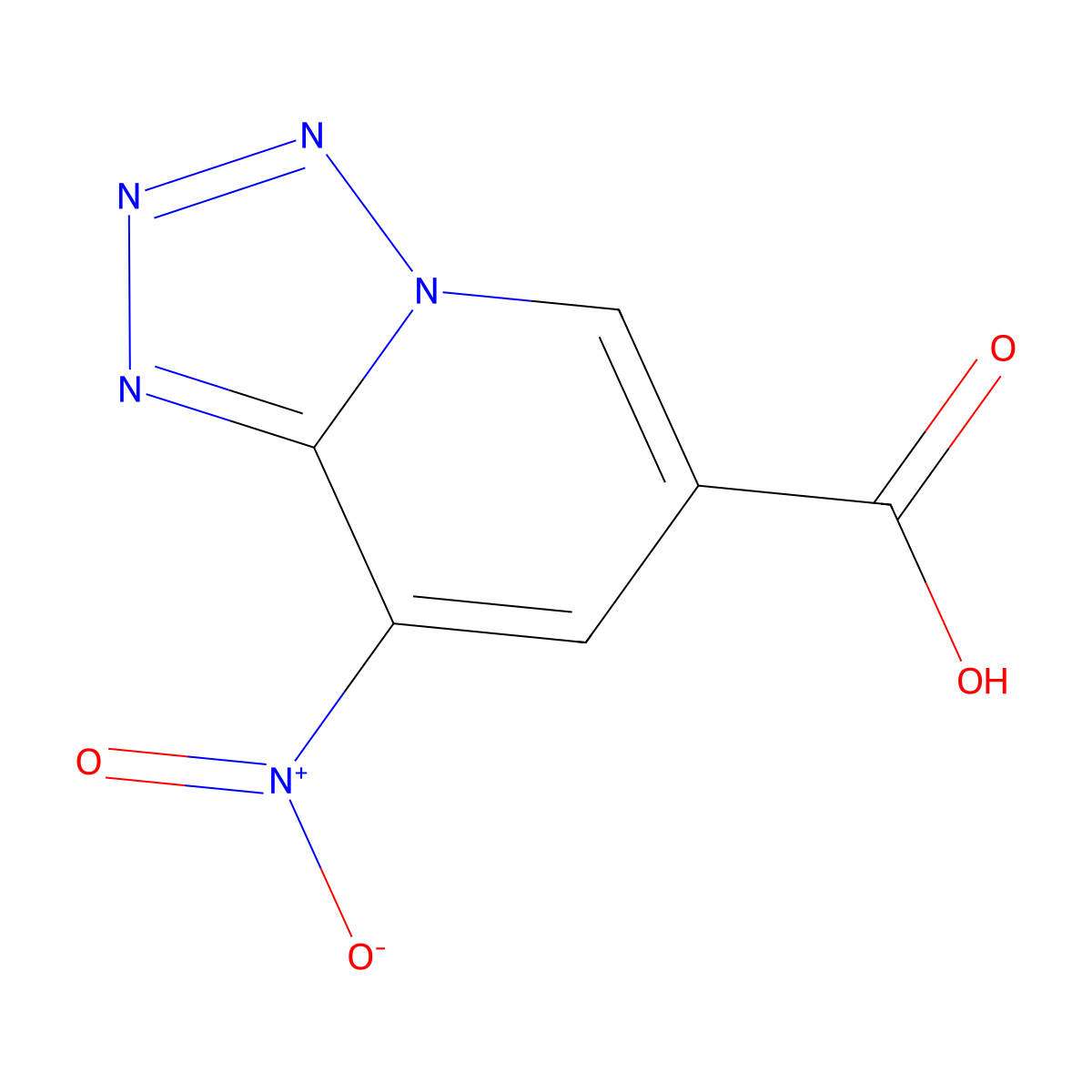 8-Nitrotetrazolo[1,5-a]pyridine-6-carboxylic acid molecular structure, CAS 7477-11-4