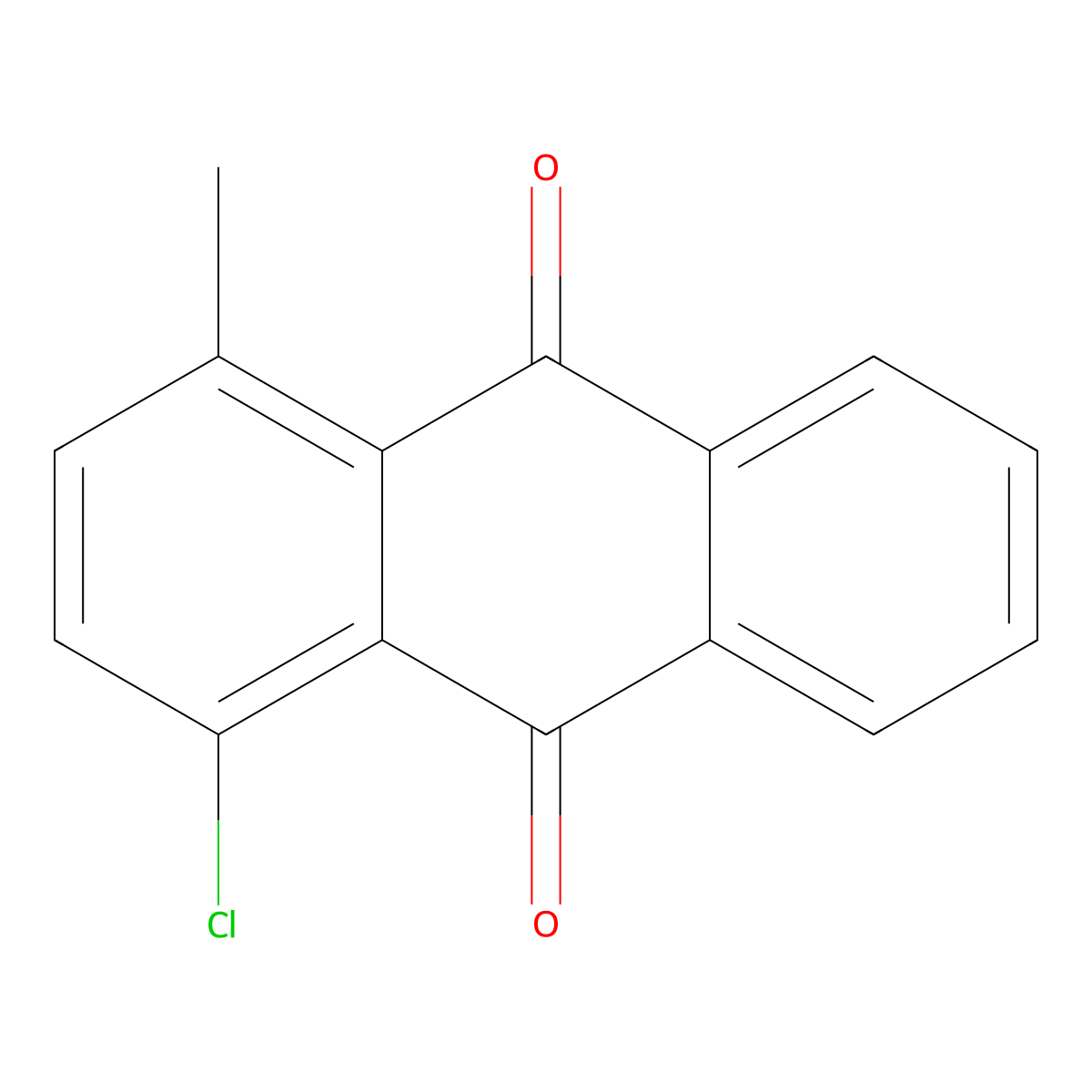 9,10-Anthracenedione, 1-chloro-4-methyl- molecular structure, CAS 7477-59-0