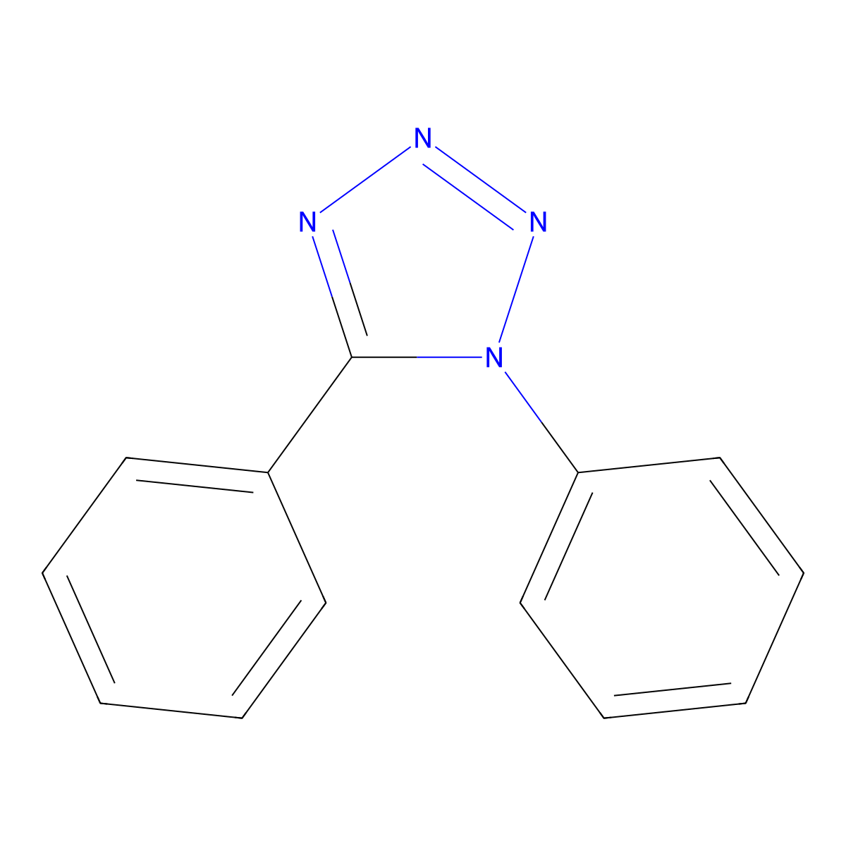 1H-Tetrazole, 1,5-diphenyl- molecular structure, CAS 7477-73-8