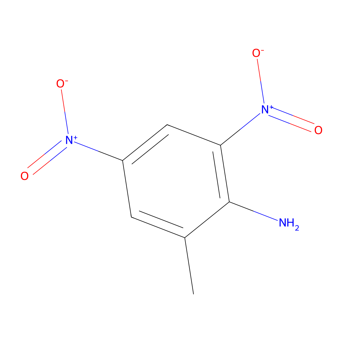 2-Methyl-4,6-dinitroaniline molecular structure, CAS 7477-94-3