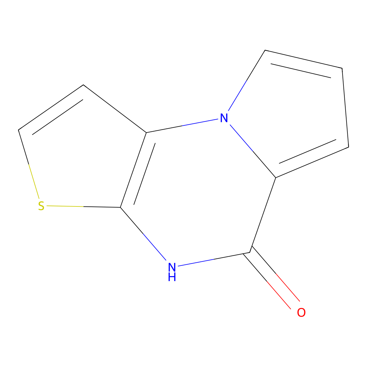 Pyrrolo[1,2-a]thieno[2,3-e]pyrazin-5(4H)-one molecular structure, CAS 74772-19-3