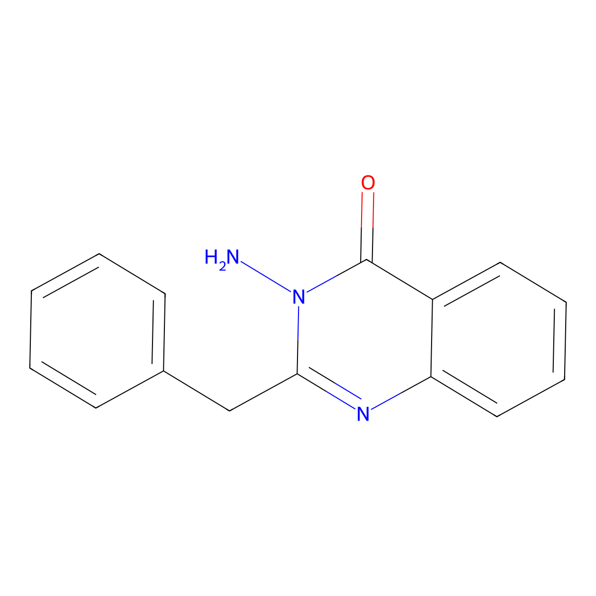 3-Amino-2-benzyl-3,4-dihydroquinazolin-4-one molecular structure, CAS 74772-59-1