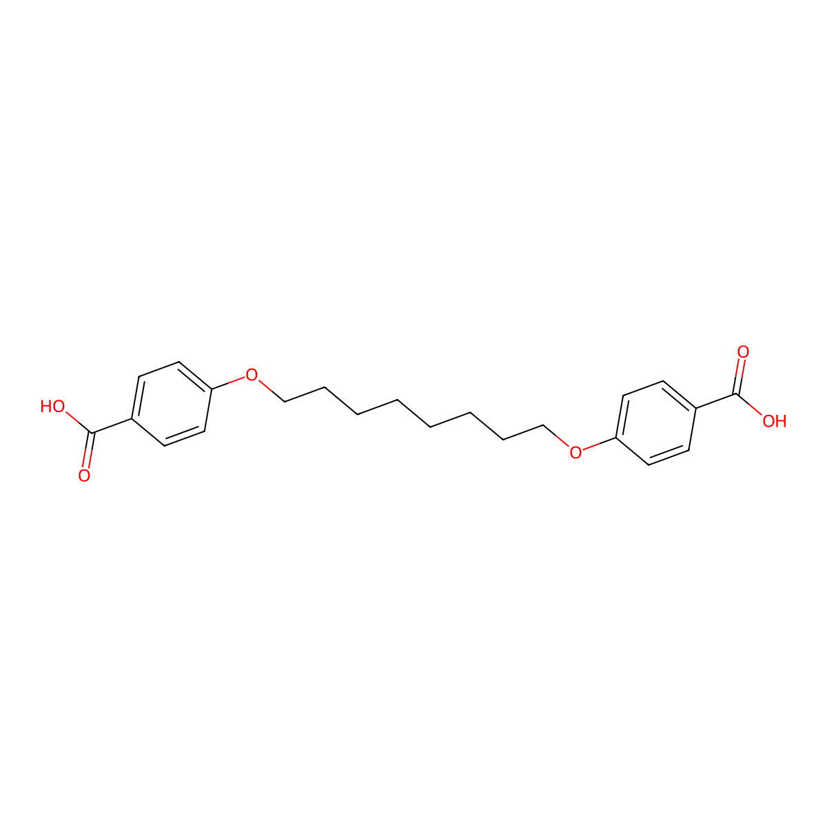 4-[8-(4-Carboxyphenoxy)octoxy]benzoic acid molecular structure, CAS 74774-57-5