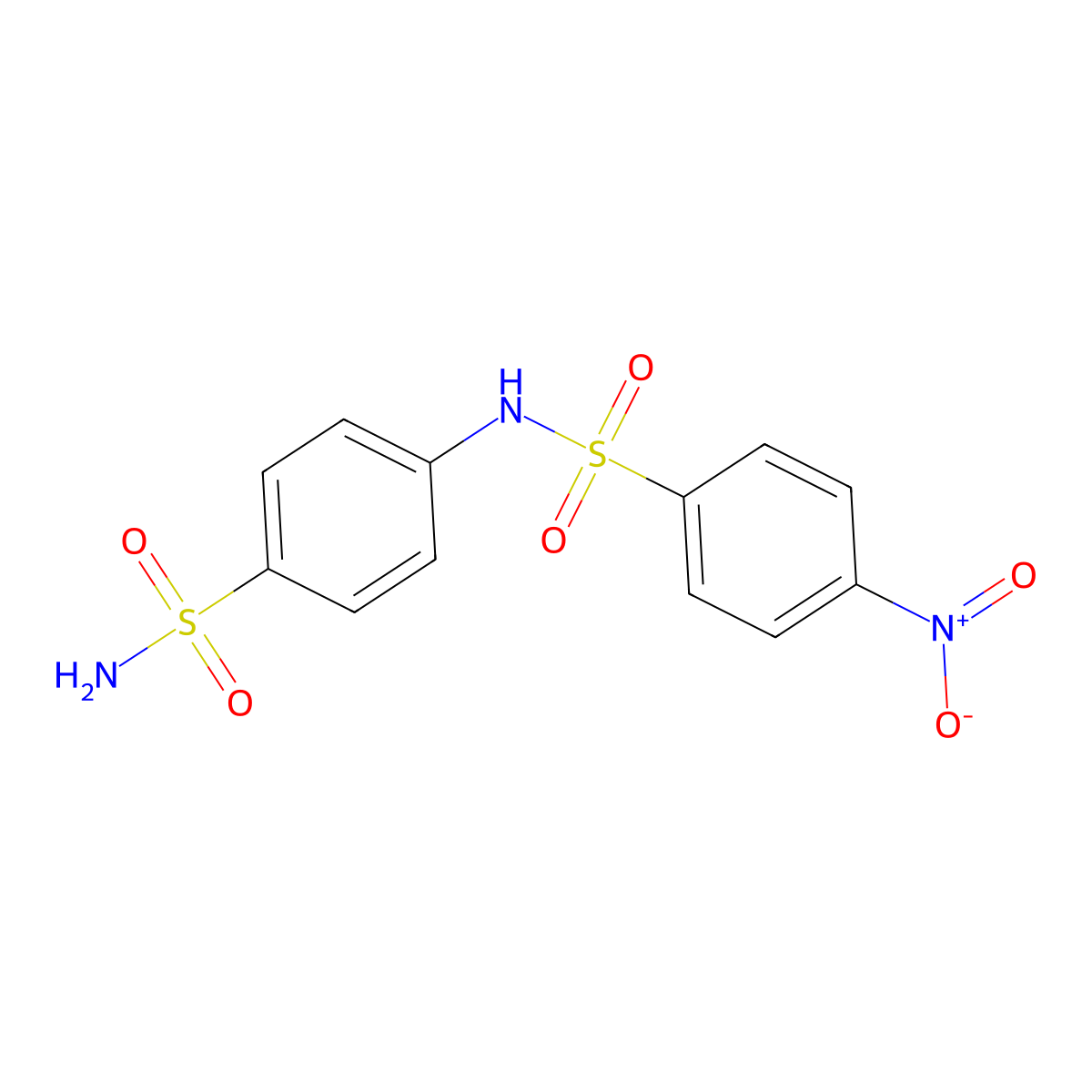 4-nitro-N-(4-sulfamoylphenyl)benzenesulfonamide molecular structure, CAS 7478-00-4