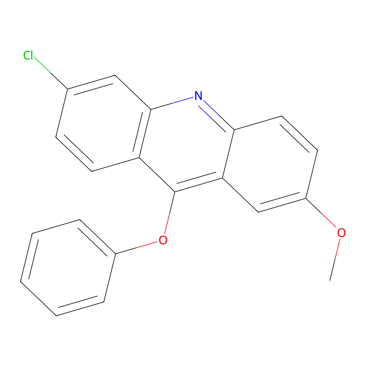 6-Chloro-2-methoxy-9-phenoxyacridine molecular structure, CAS 7478-26-4