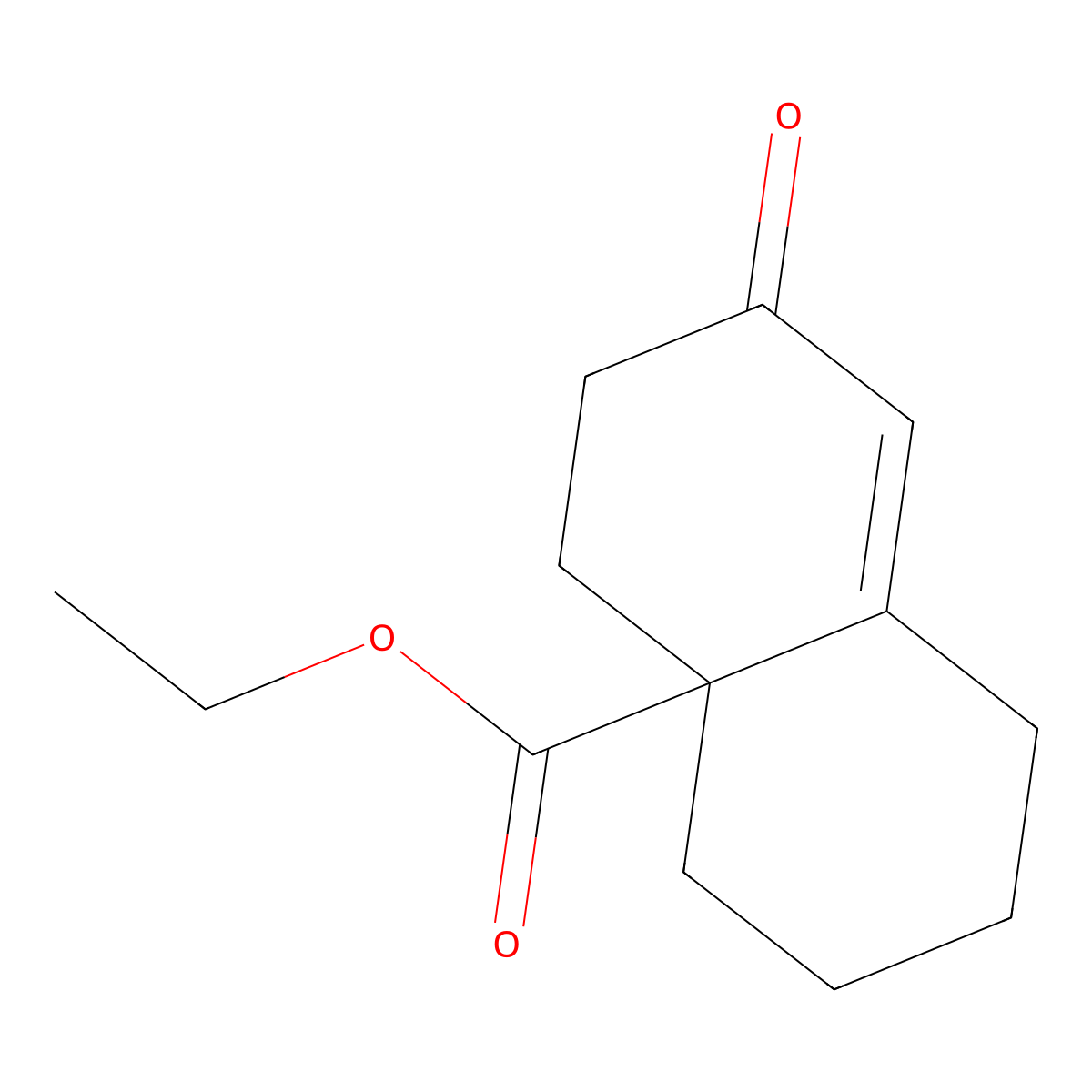 Ethyl 7-oxo-1,2,3,4,5,6-hexahydronaphthalene-4a-carboxylate molecular structure, CAS 7478-39-9