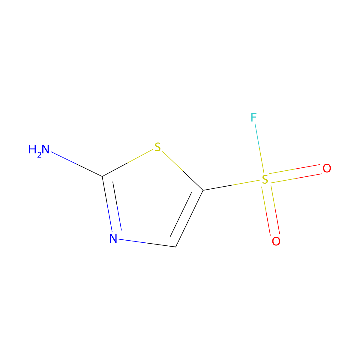 2-Amino-1,3-thiazole-5-sulfonyl fluoride molecular structure, CAS 7478-52-6