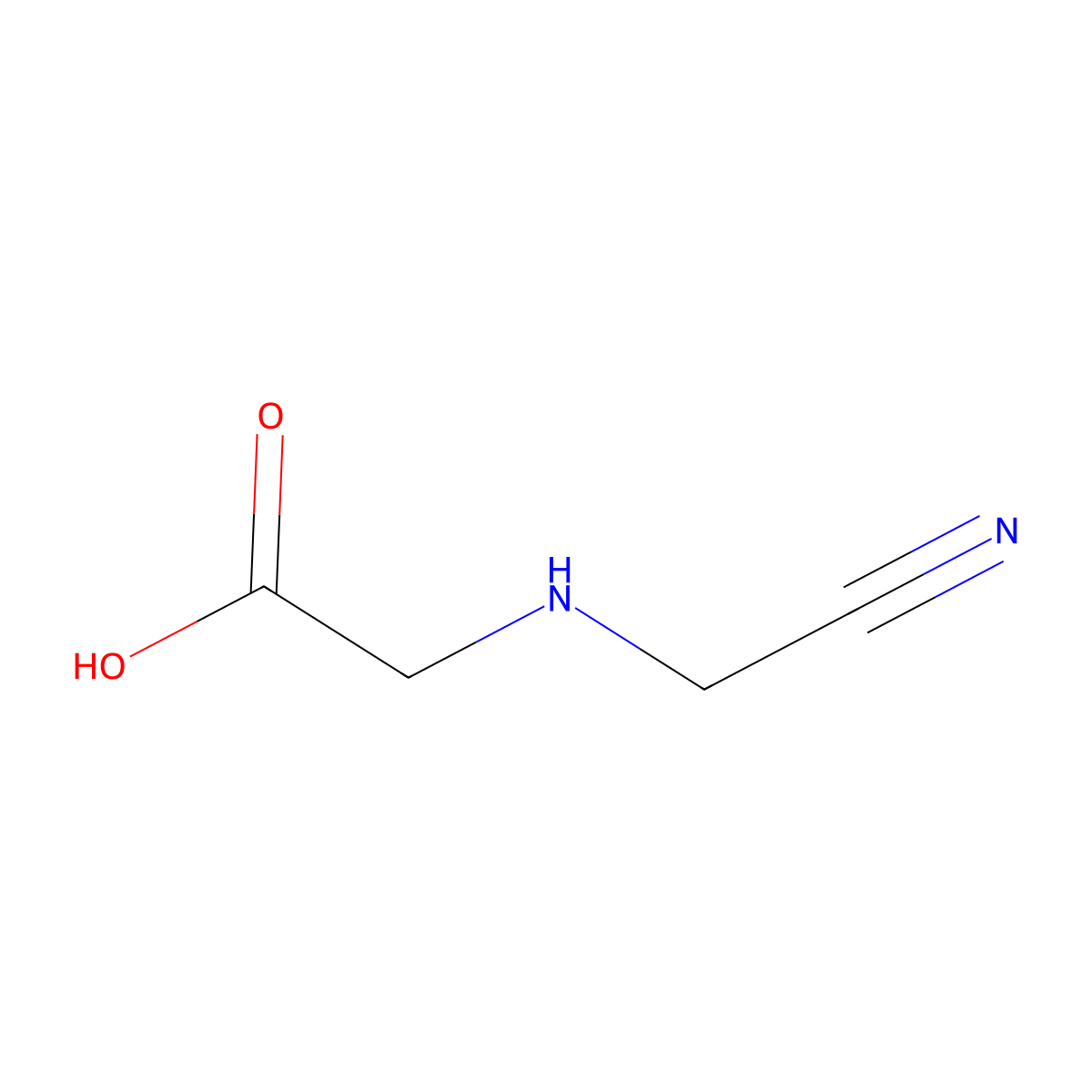 N-(cyanomethyl)glycine molecular structure, CAS 74784-64-8