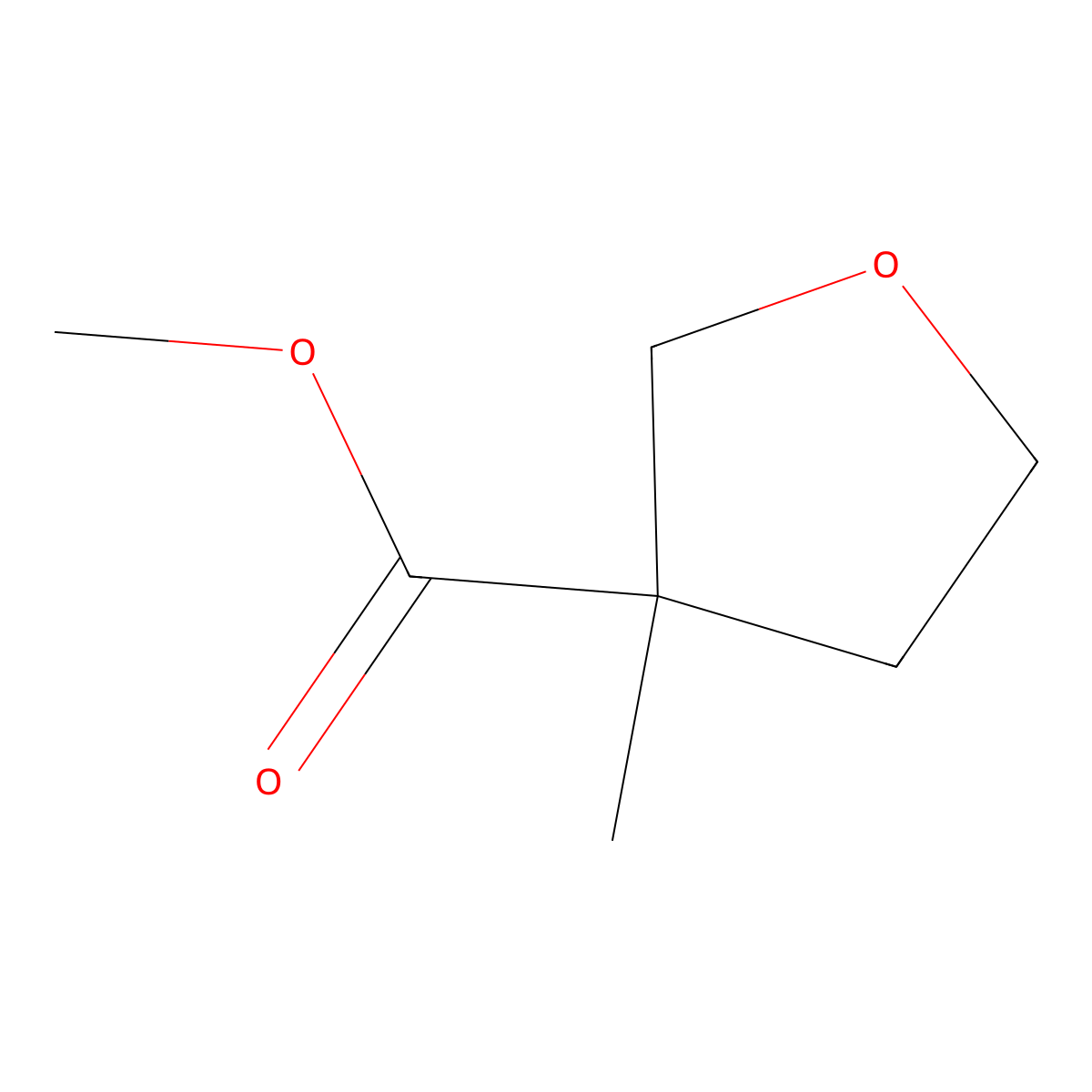 Methyl 3-methyltetrahydrofuran-3-carboxylate molecular structure, CAS 74785-96-9