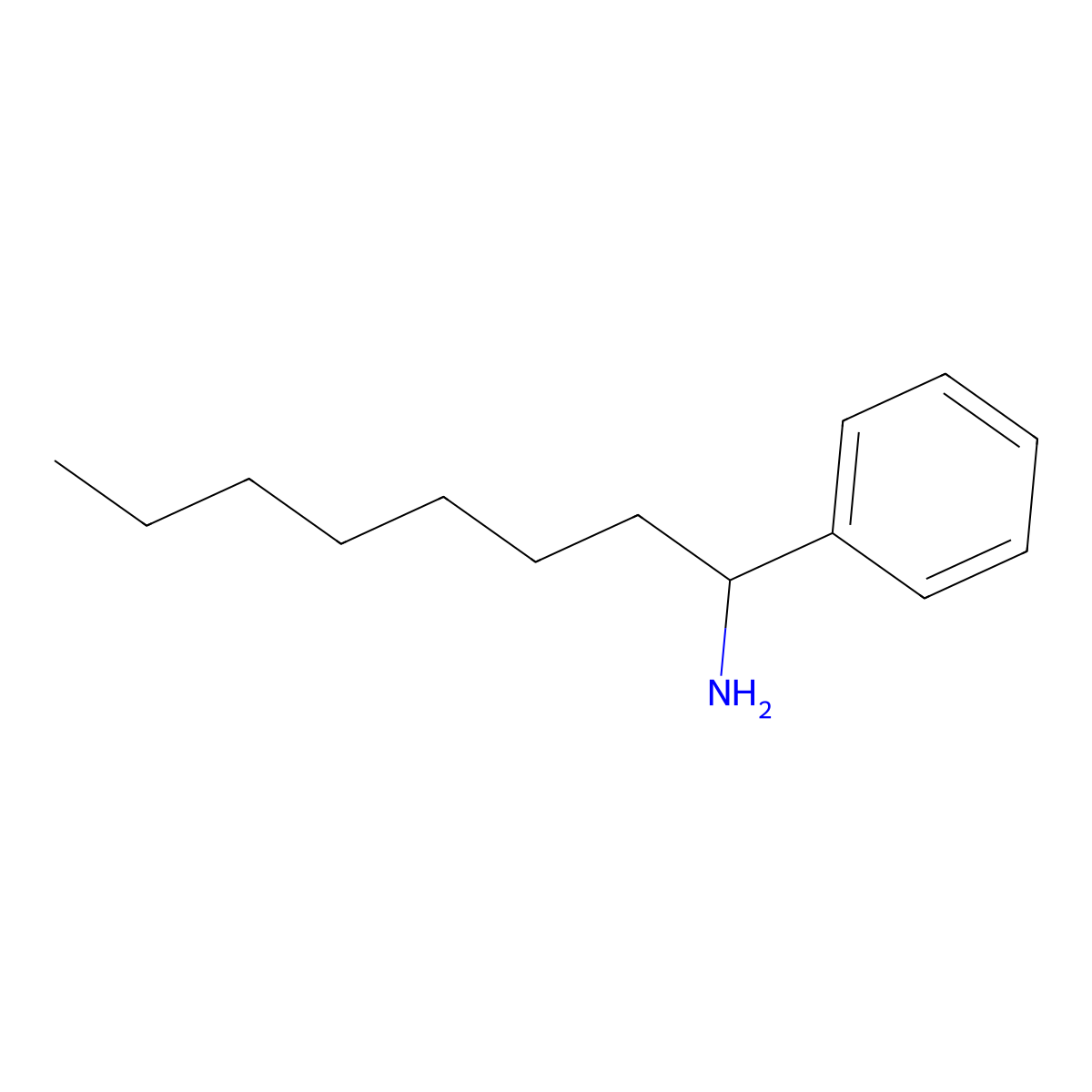 1-Phenyloctan-1-amine molecular structure, CAS 74788-15-1