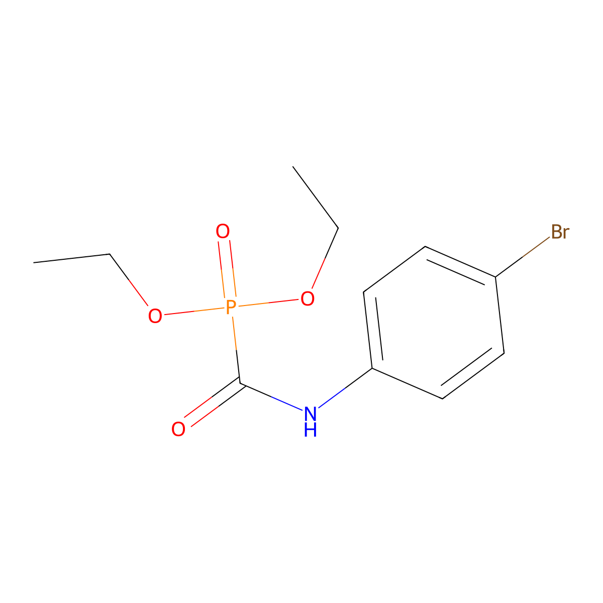 N-(4-bromophenyl)-1-diethoxyphosphorylformamide molecular structure, CAS 7479-00-7