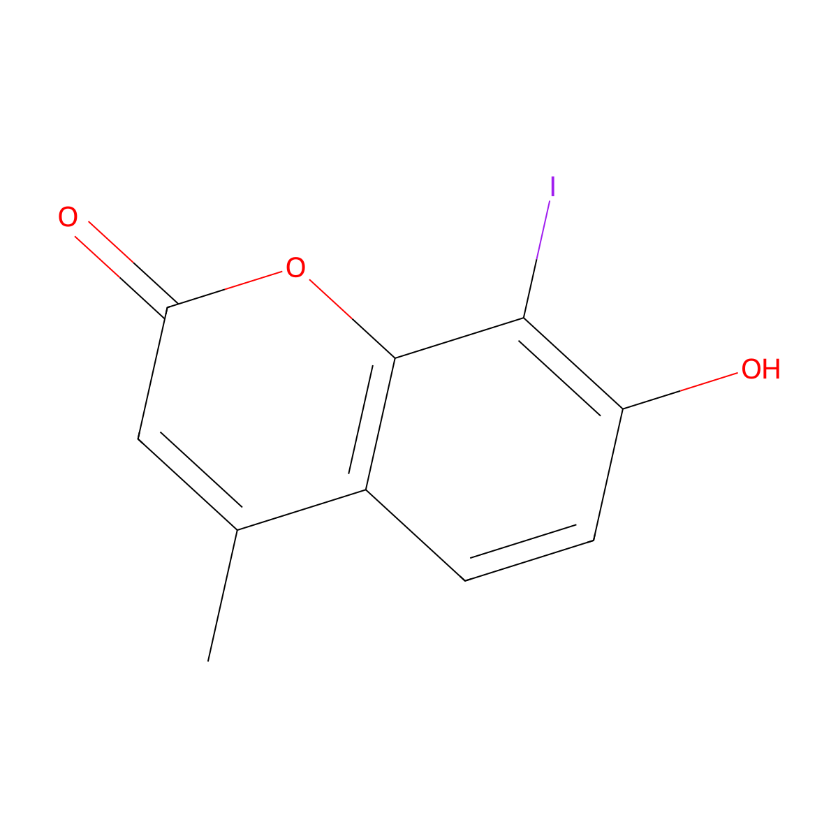 7-hydroxy-8-iodo-4-methyl-2H-chromen-2-one molecular structure, CAS 74794-30-2
