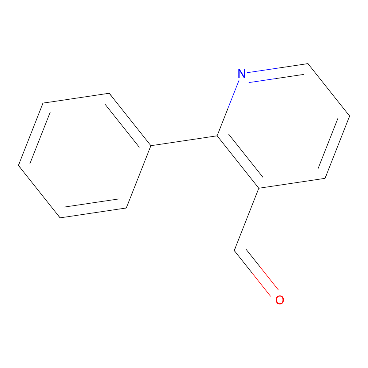 2-Phenylpyridine-3-carboxaldehyde molecular structure, CAS 74796-19-3