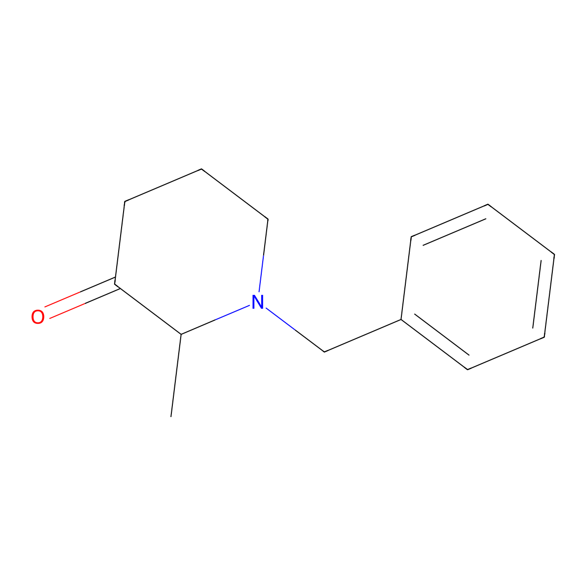 1-Benzyl-2-methylpiperidin-3-one molecular structure, CAS 74798-56-4