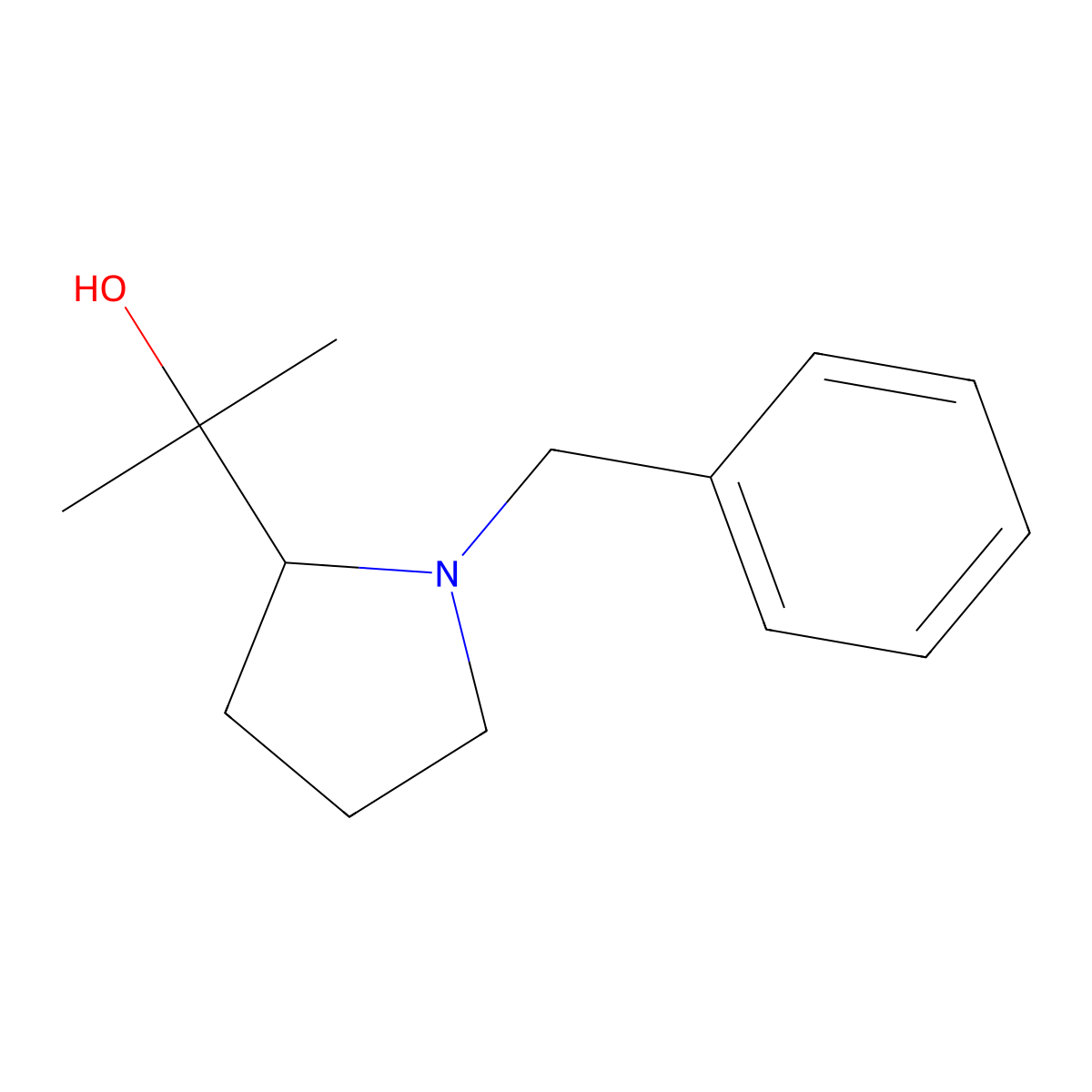 2-(1-Benzylpyrrolidin-2-yl)propan-2-ol molecular structure, CAS 74798-59-7