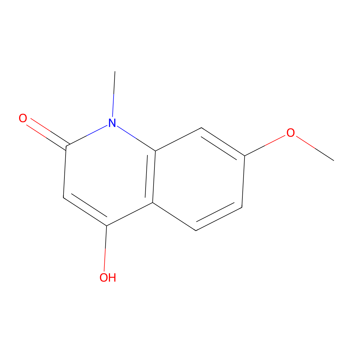 4-Hydroxy-7-methoxy-1-methylquinolin-2(1H)-one molecular structure, CAS 74798-86-0