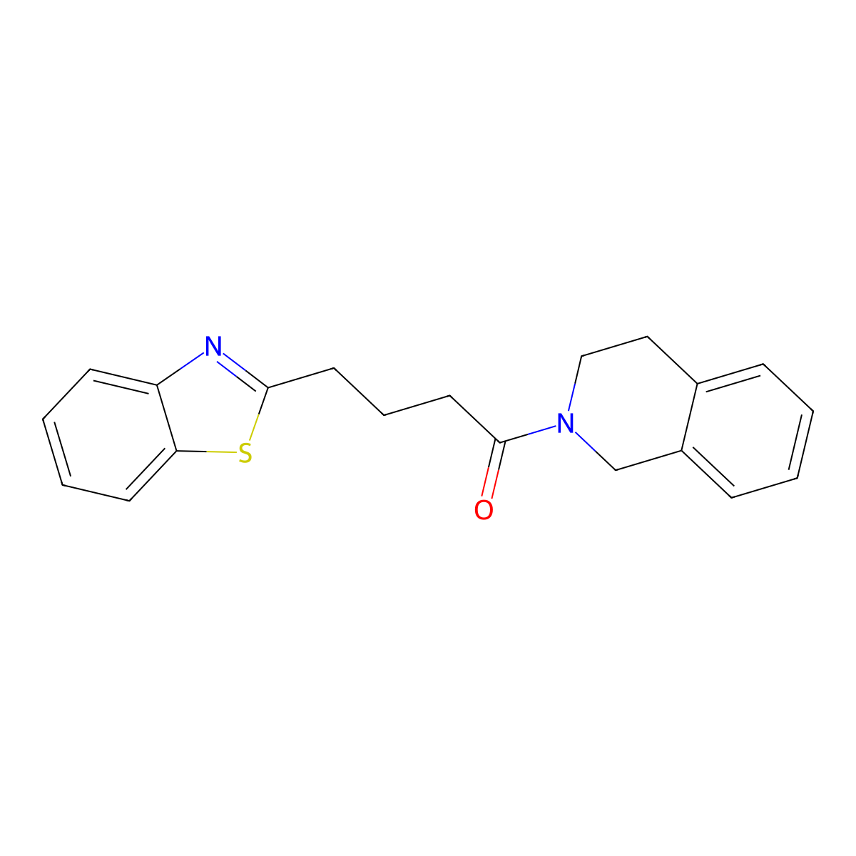 4-(1,3-benzothiazol-2-yl)-1-(3,4-dihydroisoquinolin-2(1H)-yl)butan-1-one molecular structure, CAS 748016-40-2