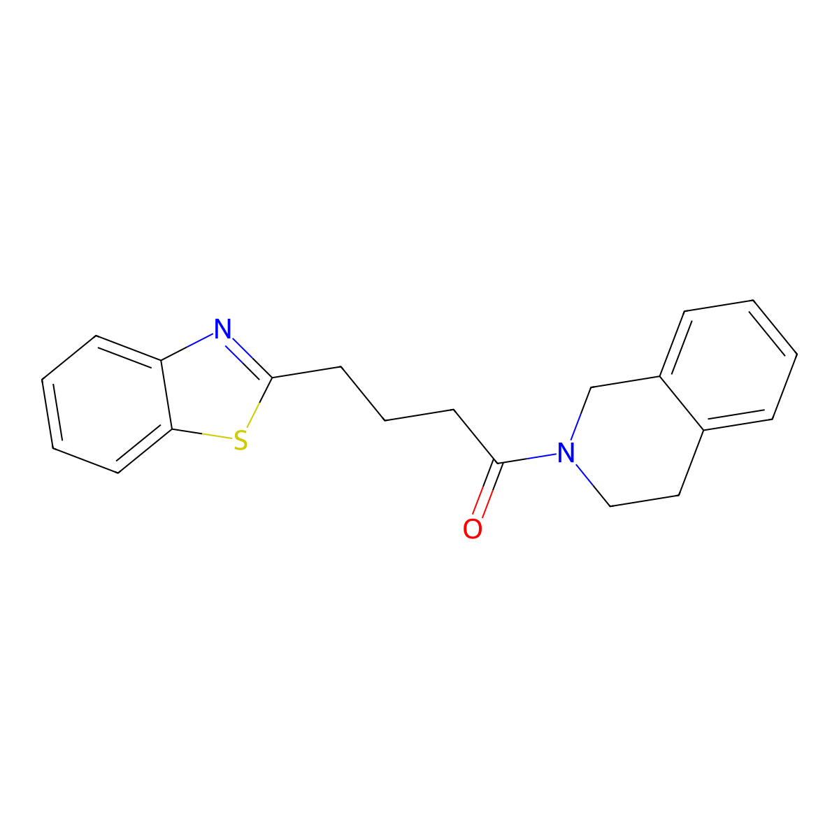4-(1,3-benzothiazol-2-yl)-1-(3,4-dihydroisoquinolin-2(1H)-yl)butan-1-one molecular structure, CAS 748016-40-2