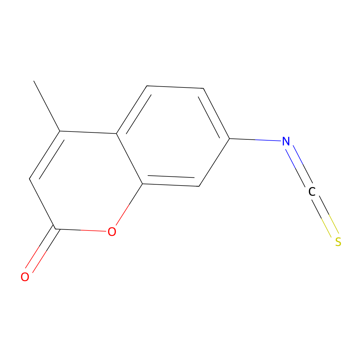 7-isothiocyanato-4-methyl-2H-chromen-2-one molecular structure, CAS 74802-03-2
