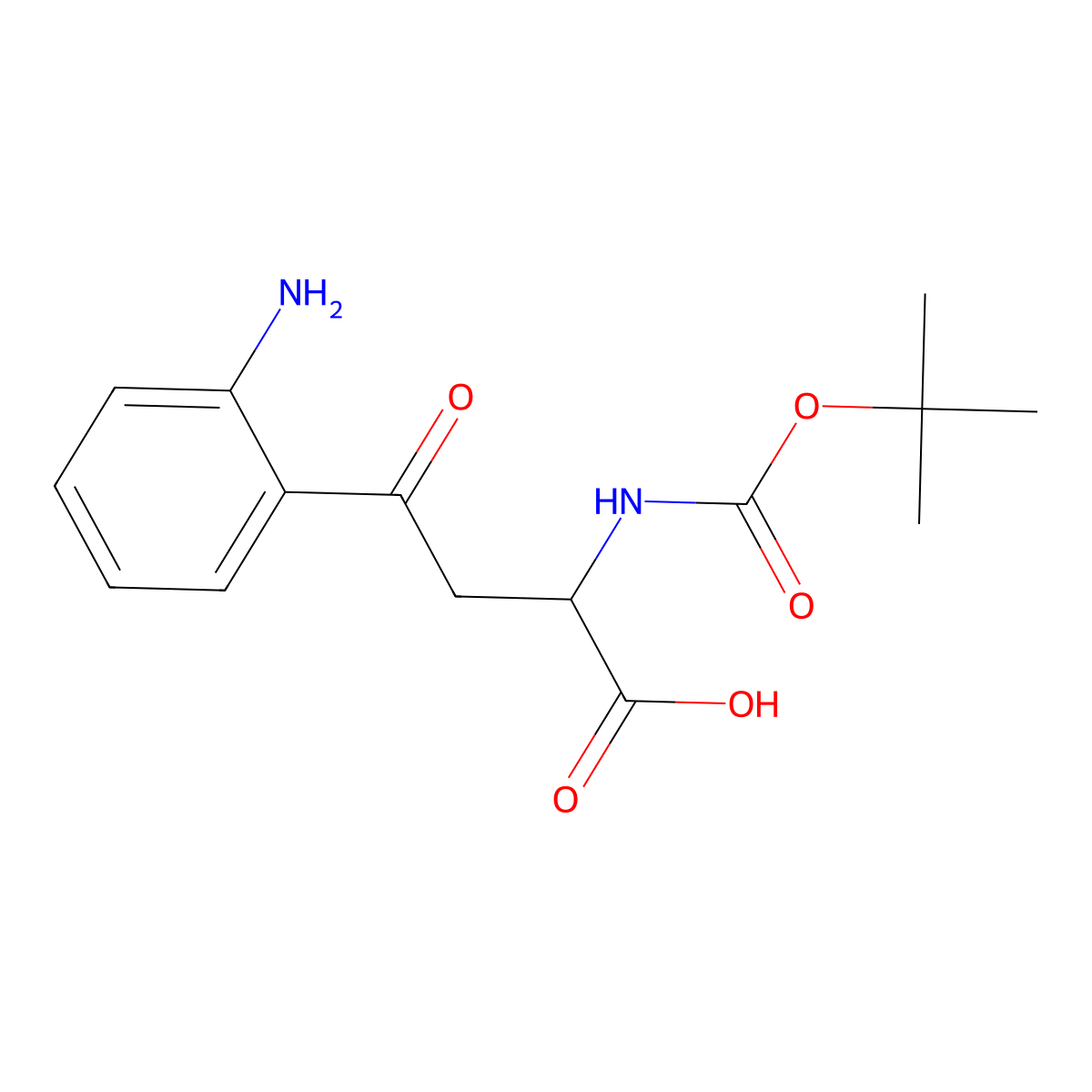 Boc-L-kynurenine molecular structure, CAS 74802-08-7