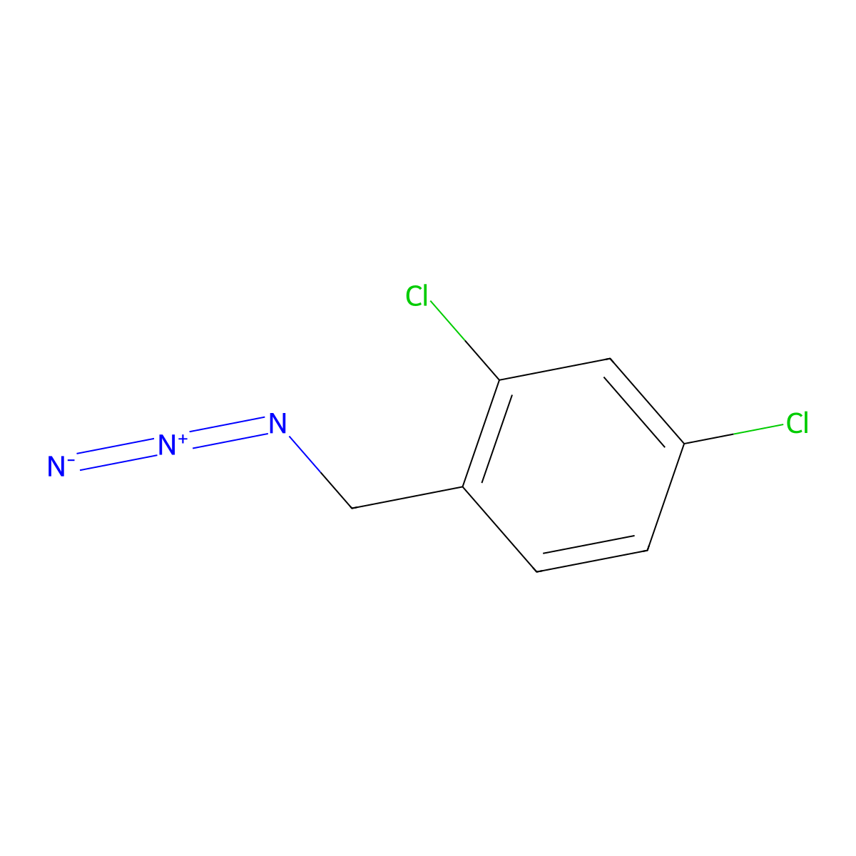 1-(Azidomethyl)-2,4-dichlorobenzene molecular structure, CAS 74805-30-4