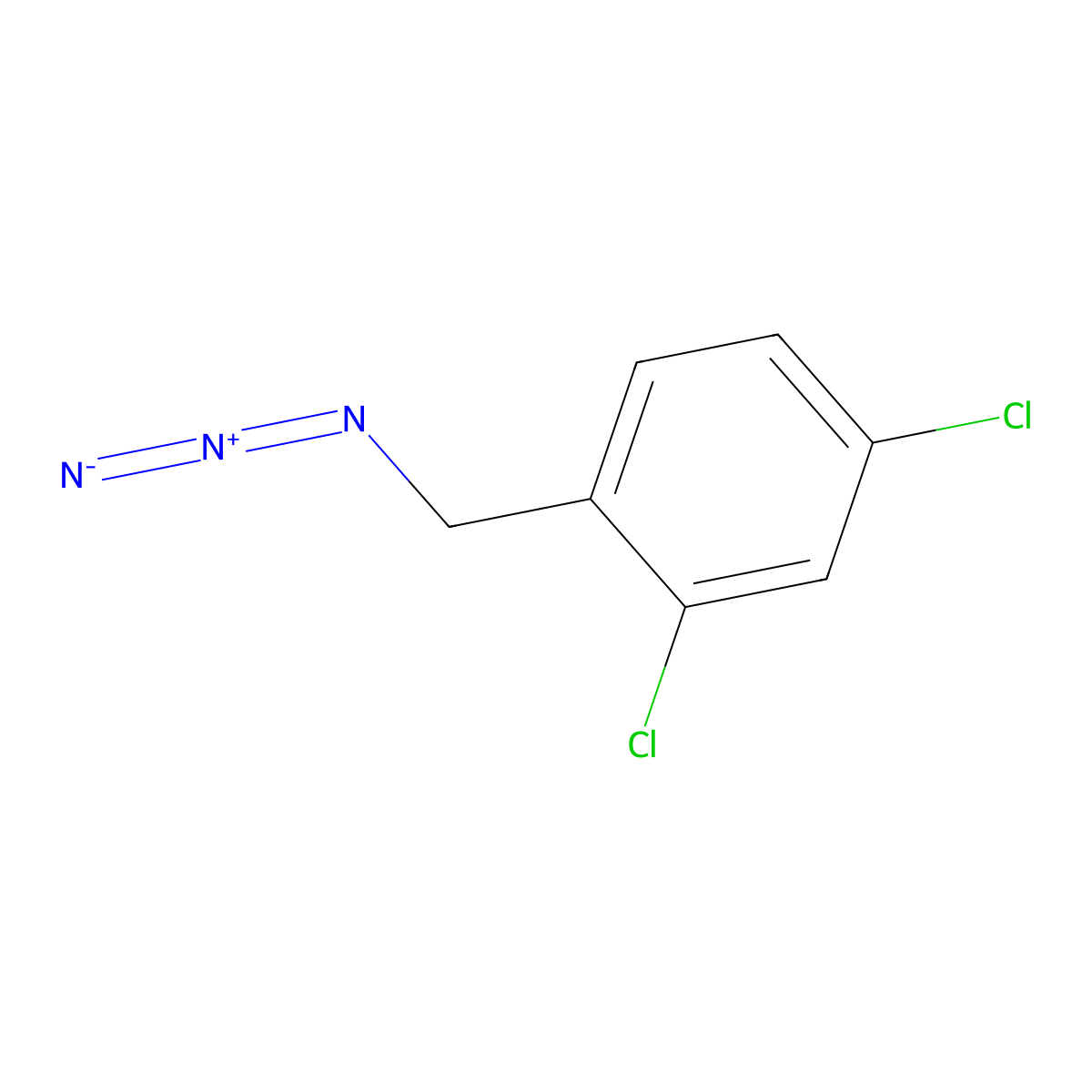 1-(Azidomethyl)-2,4-dichlorobenzene molecular structure, CAS 74805-30-4