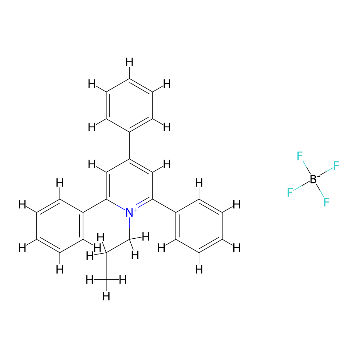 2,4,6-Triphenyl-1-propylpyridin-1-ium; tetrafluoroborate molecular structure, CAS 74805-31-5