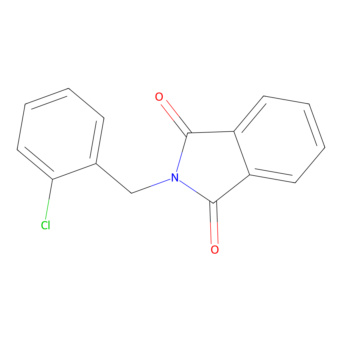 2-[(2-Chlorophenyl)methyl]isoindole-1,3-dione molecular structure, CAS 74805-32-6