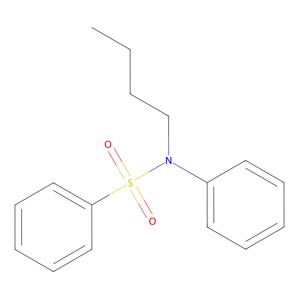 N-butyl-N-phenylbenzenesulfonamide molecular structure, CAS 74805-35-9