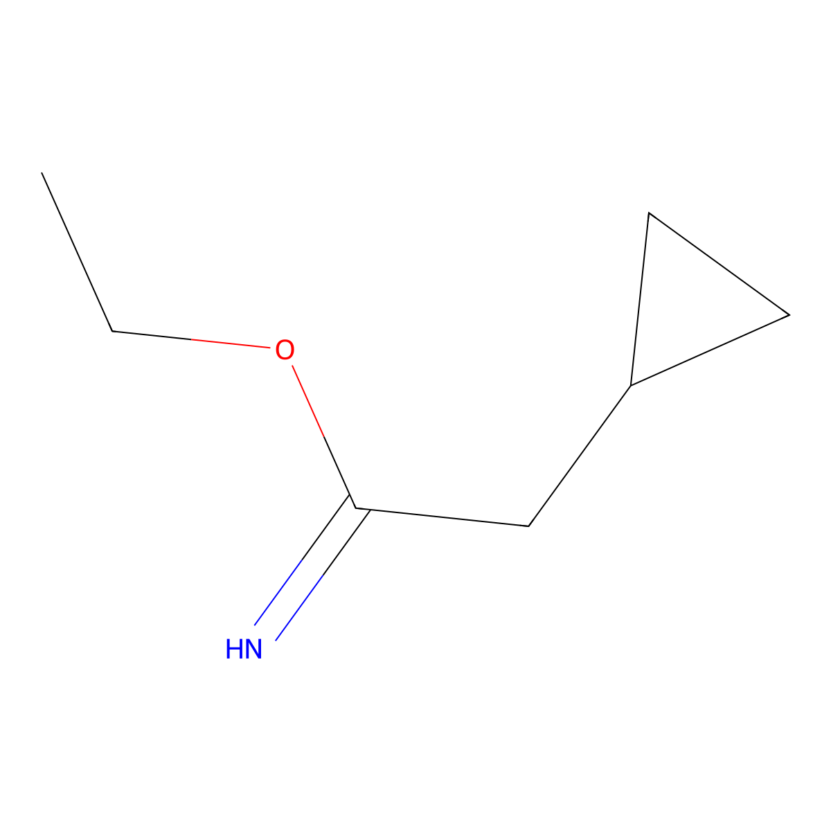 Ethyl 2-cyclopropylethanimidate molecular structure, CAS 748069-28-5