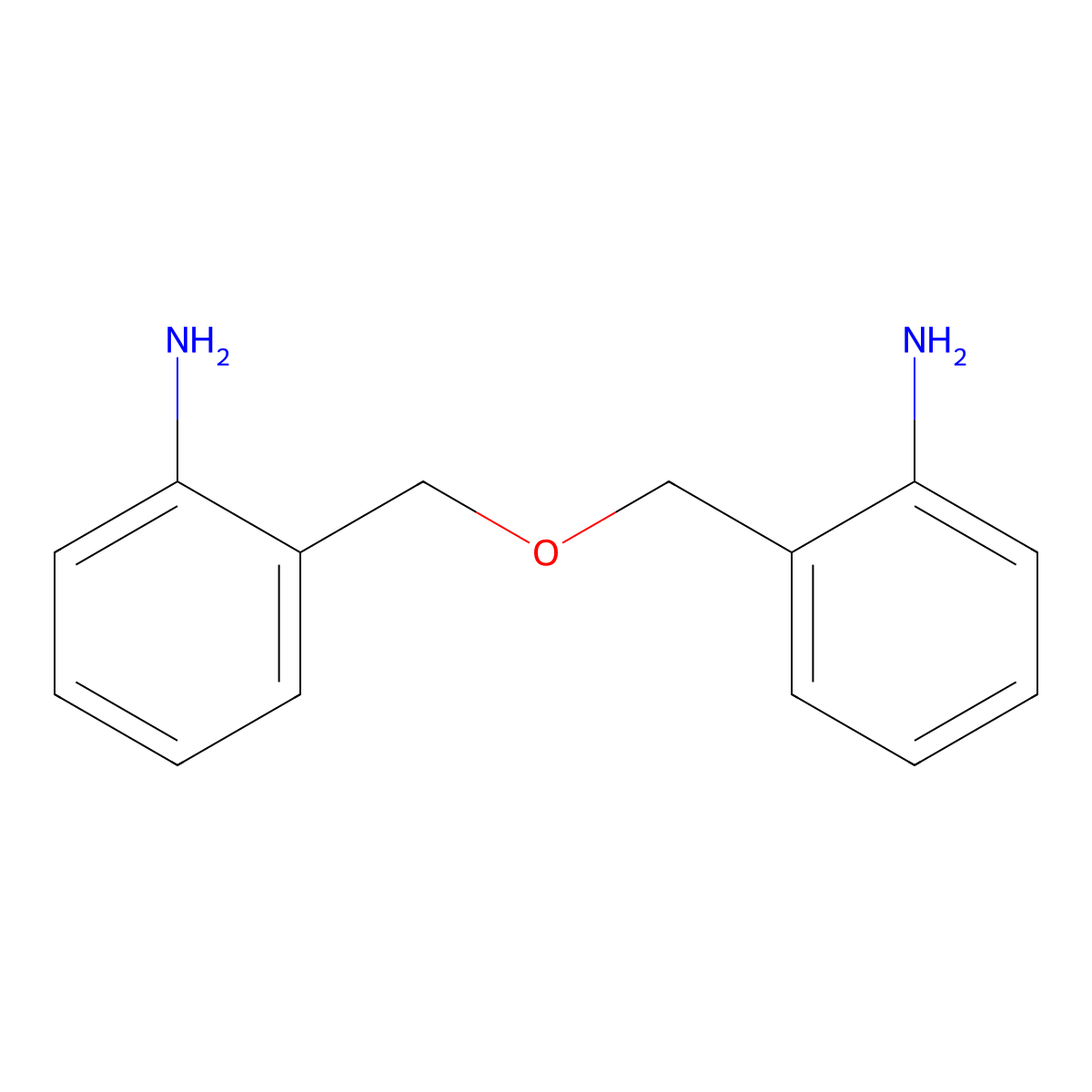 2-(((2-Aminophenyl)methoxy)methyl)aniline molecular structure, CAS 74808-61-0