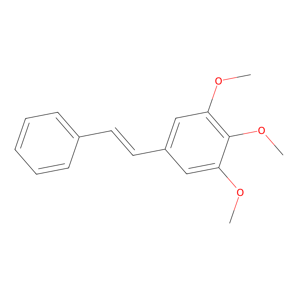 3,5,4-Trimethoxy-trans-stilbene molecular structure, CAS 74809-43-1