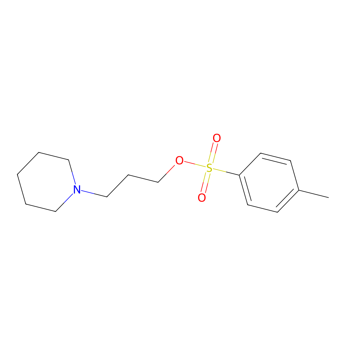 3-(Piperidin-1-yl)propyl 4-methylbenzene-1-sulfonate molecular structure, CAS 748092-05-9