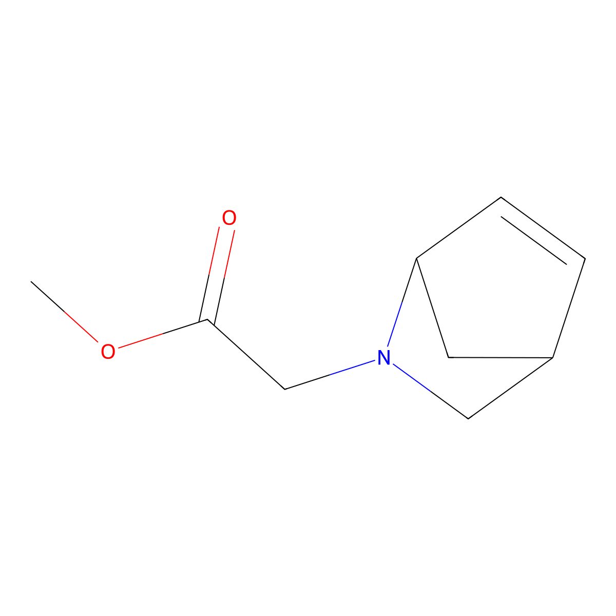 Methyl 2-azabicyclo[2.2.1]hept-5-en-2-ylacetate molecular structure, CAS 748093-59-6