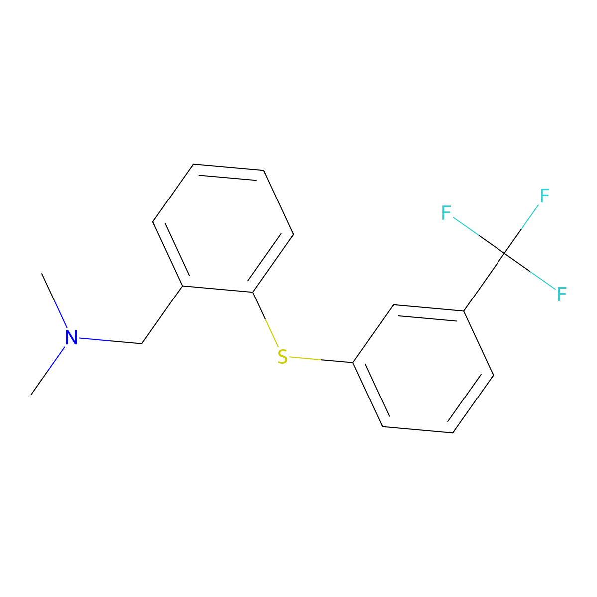 N,N-dimethyl(2-(3-(trifluoromethyl)phenylthio)phenyl)methanamine molecular structure, CAS 748113-35-1