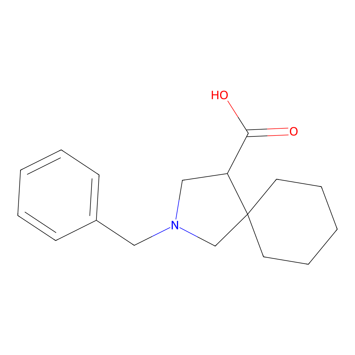 2-Benzyl-2-azaspiro[4.5]decane-4-carboxylic acid molecular structure, CAS 748118-43-6