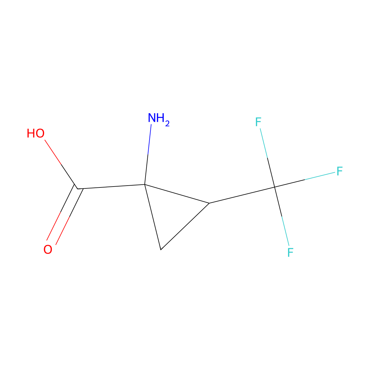 (1S,2S)-1-Amino-2-(trifluoromethyl)cyclopropane-1-carboxylic acid molecular structure, CAS 748121-19-9