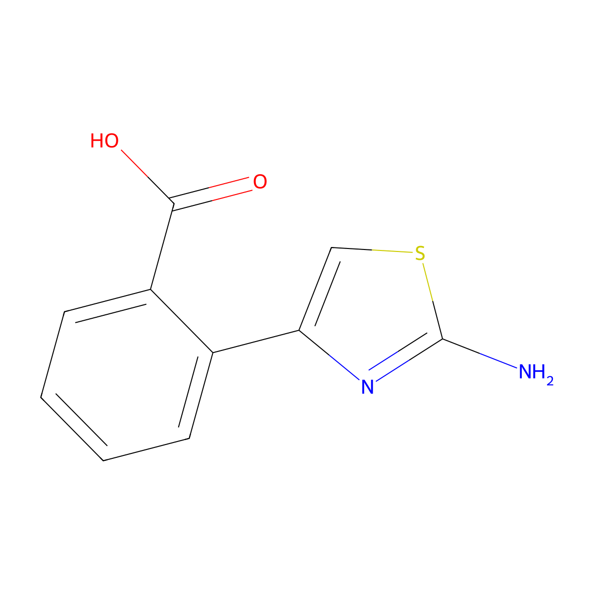 2-(2-Amino-thiazol-4-yl)-benzoic acid molecular structure, CAS 748121-40-6