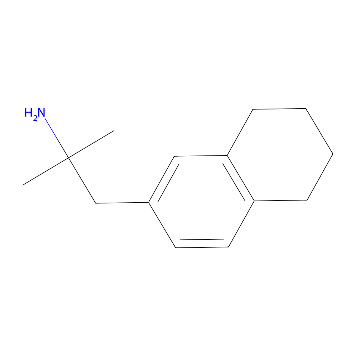 2-Methyl-1-(5,6,7,8-tetrahydronaphthalen-2-yl)propan-2-amine molecular structure, CAS 748123-44-6