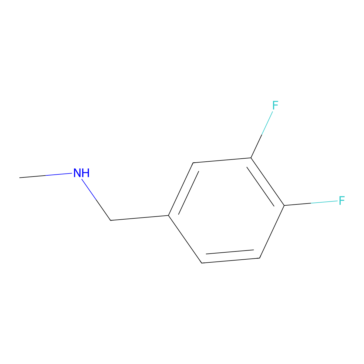 [(3,4-Difluorophenyl)methyl](methyl)amine molecular structure, CAS 748124-46-1