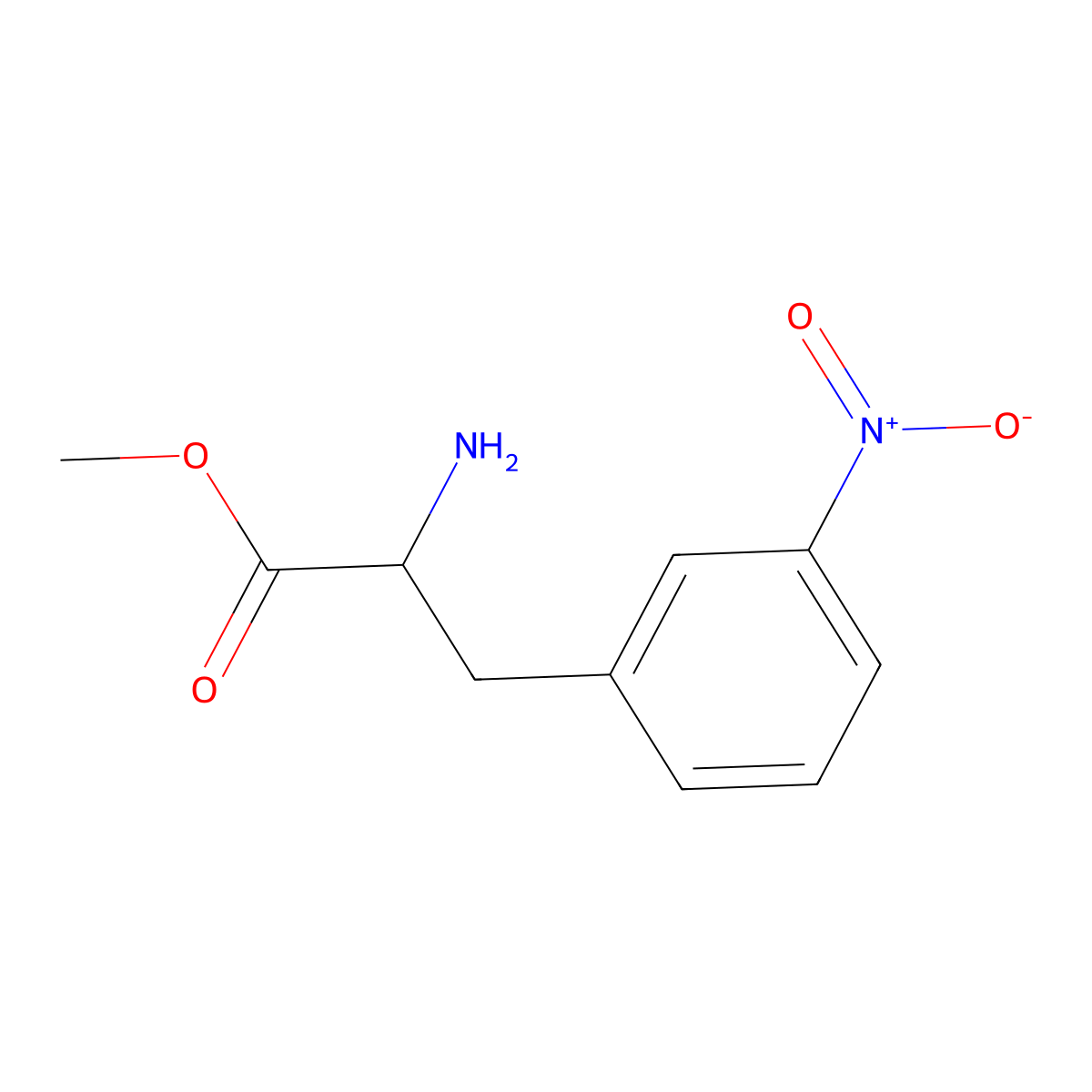Methyl (R)-2-amino-3-(3-nitrophenyl)propanoate molecular structure, CAS 748126-52-5