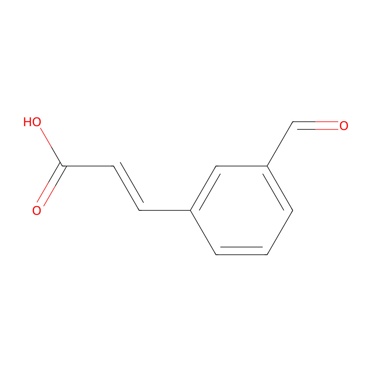 (E)-3-(3-Formylphenyl)acrylic acid molecular structure, CAS 74815-17-1