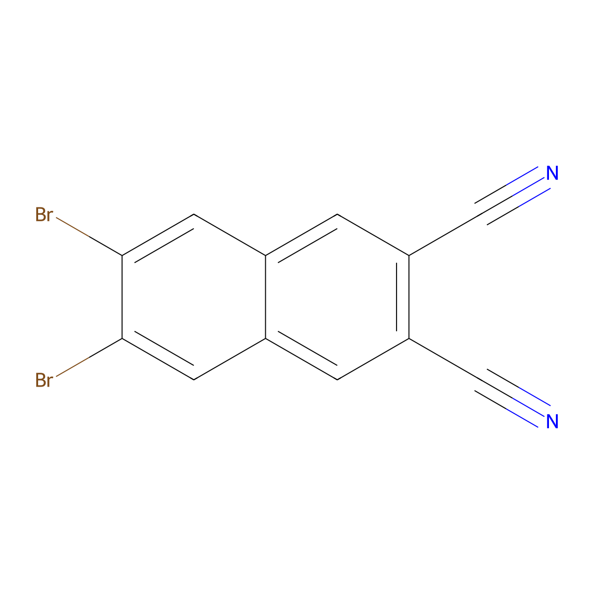 2,3-Dibromo-6,7-dicyanonaphthalene molecular structure, CAS 74815-81-9