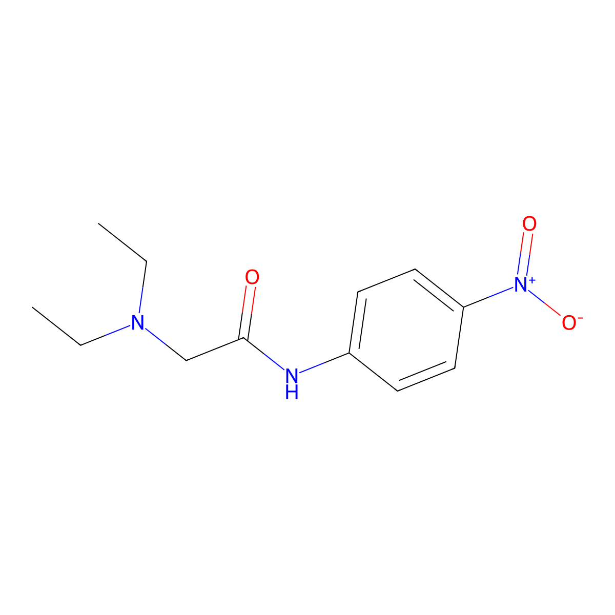 Acetanilide, 2-(diethylamino)-4'-nitro- molecular structure, CAS 74816-21-0