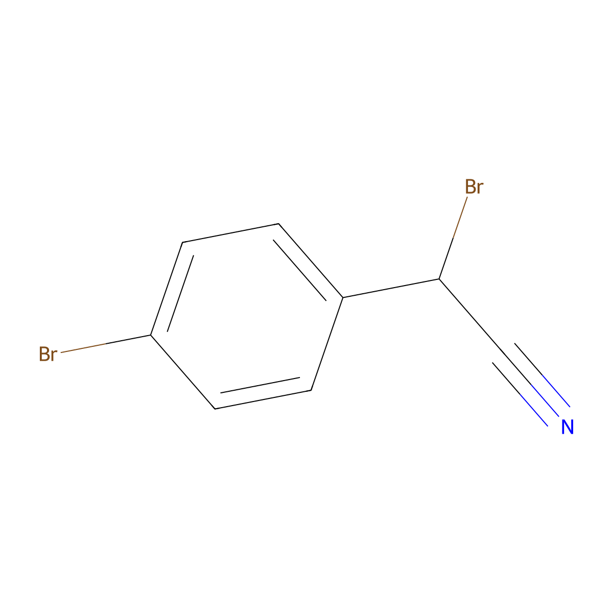 2-Bromo-2-(4-bromophenyl)acetonitrile molecular structure, CAS 748166-19-0