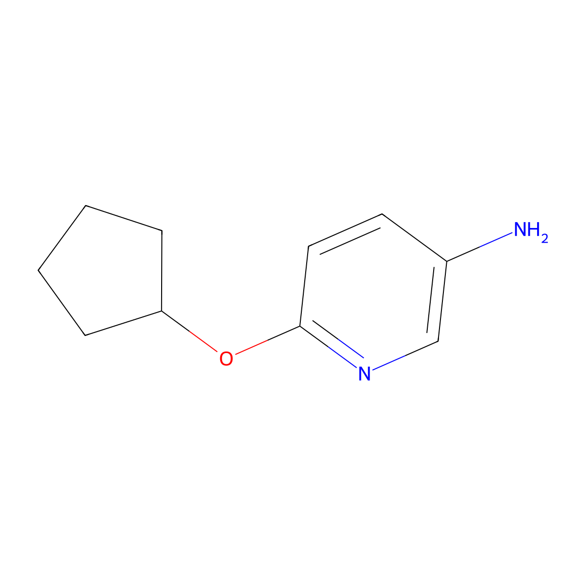 6-(Cyclopentyloxy)pyridin-3-amine molecular structure, CAS 748183-38-2