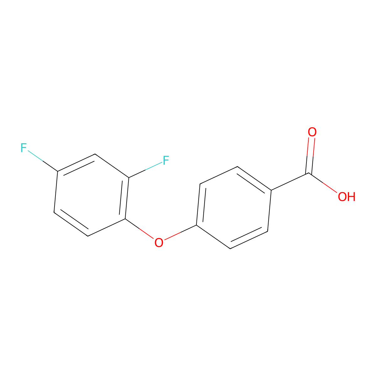 4-(2,4-Difluorophenoxy)benzoic acid molecular structure, CAS 748183-47-3