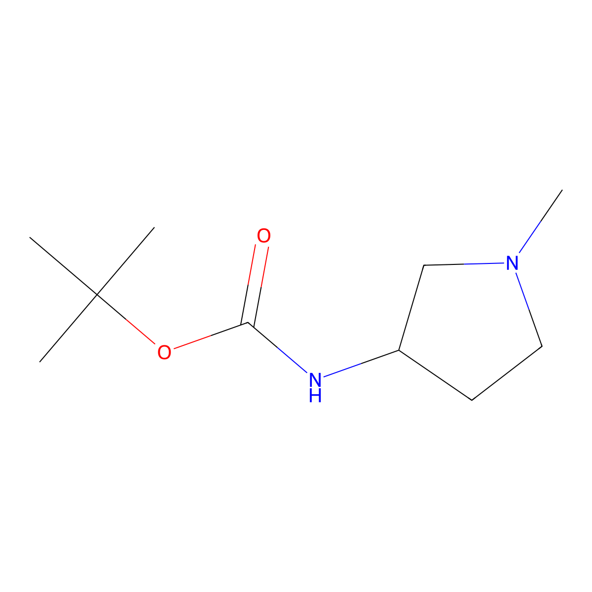 tert-Butyl (1-methylpyrrolidin-3-yl)carbamate molecular structure, CAS 748184-01-2