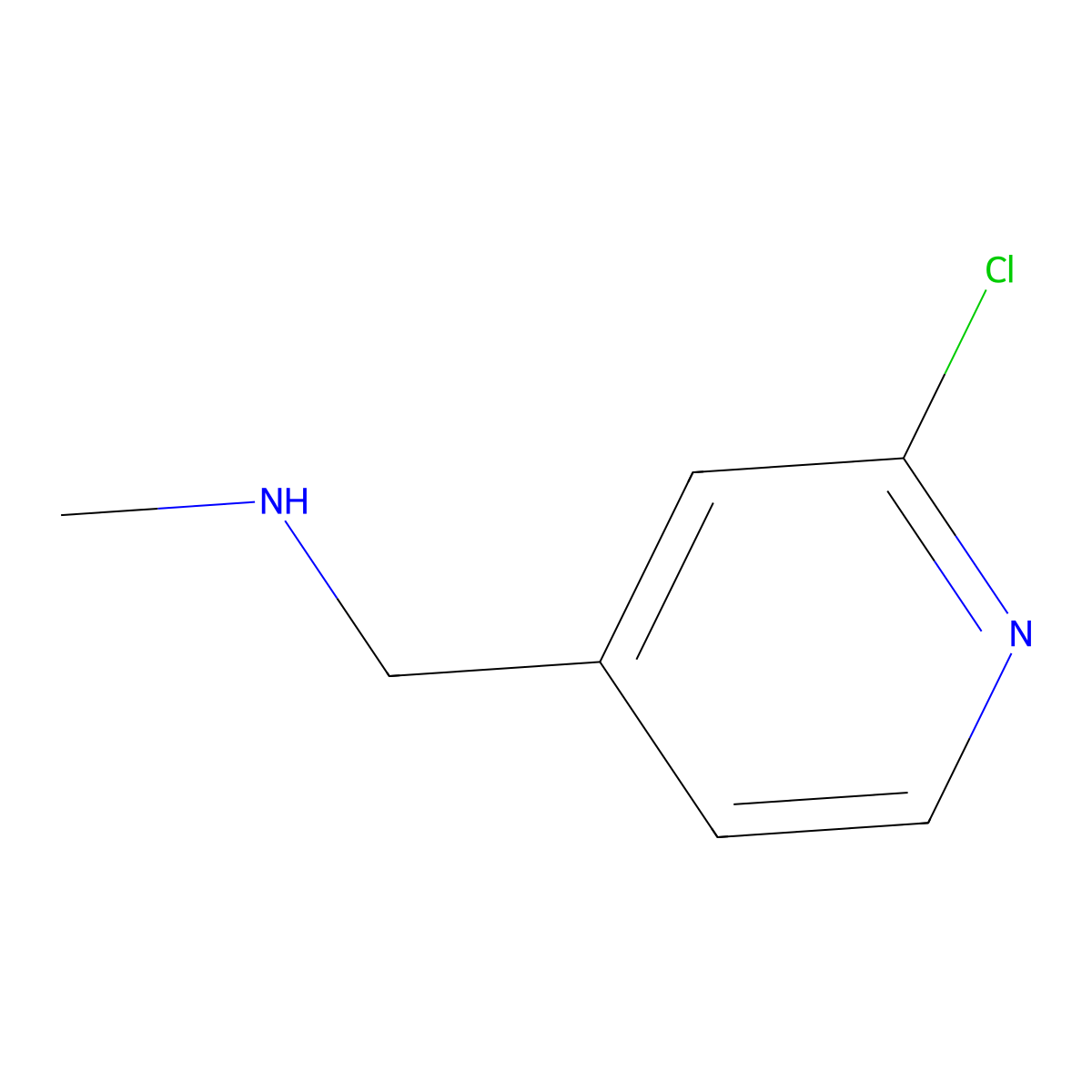 1-(2-Chloropyridin-4-yl)-N-methylmethanamine molecular structure, CAS 748187-76-0